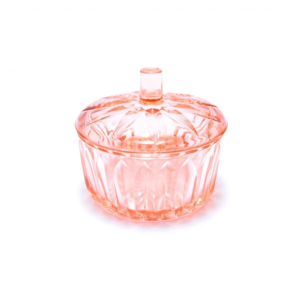 Rosa Pressglasdose