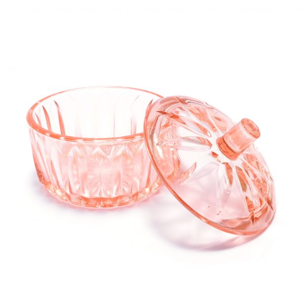 Rosa Pressglasdose – Bild 2