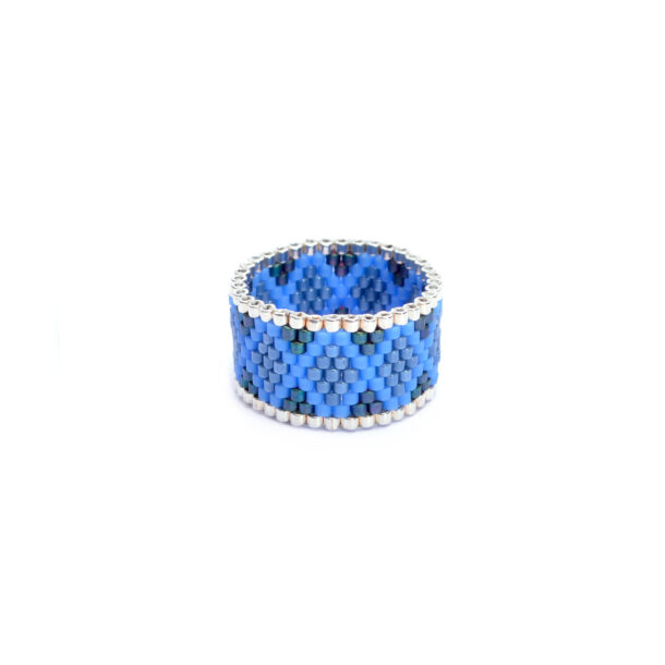 Ring Harlekin – blau