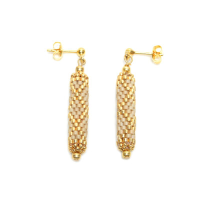 Ohrringe - Harlekin cremgold