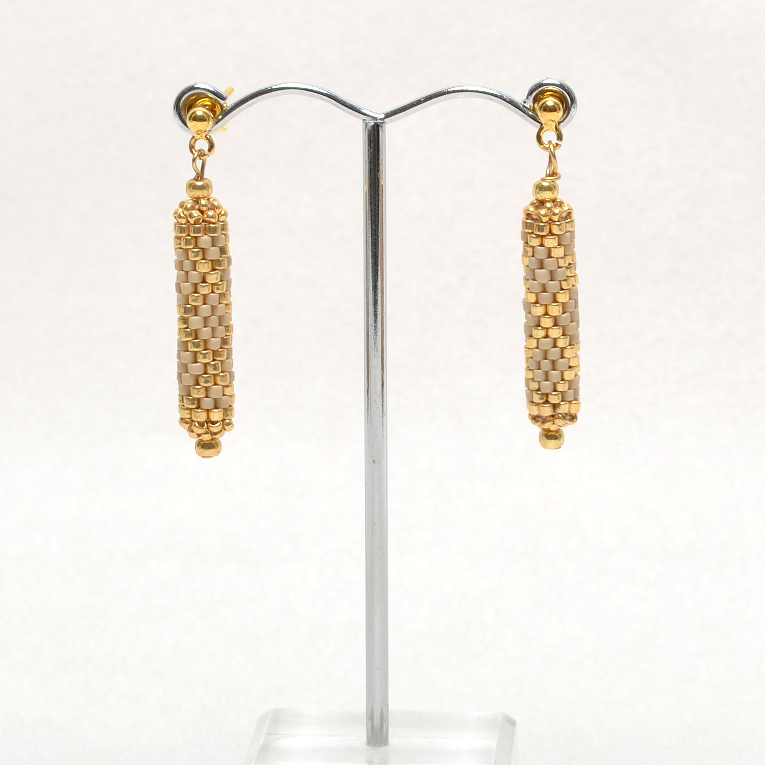 Ohrringe - Harlekin cremgold – Bild 3