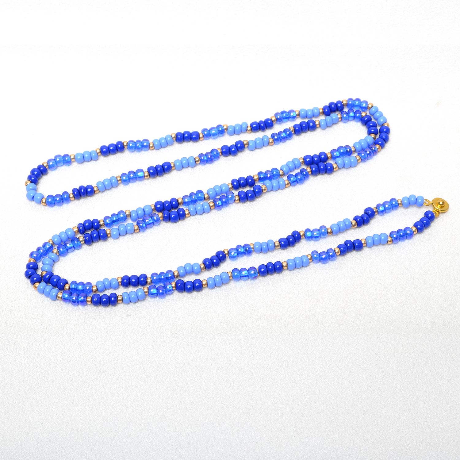 Wickelarmband Perlen – Blau – Bild 2